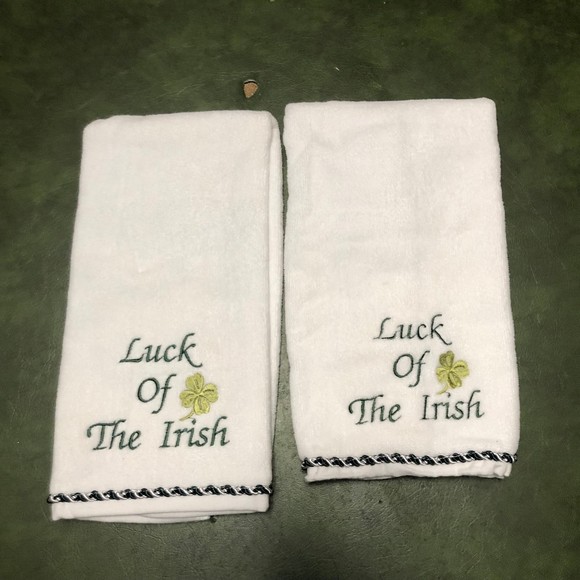 Aussino “Luck of the Irish” Hand Towels, Guest Towels x2 - Picture 7 of 9